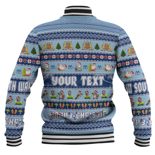 New South Wales Christmas Custom Baseball Jacket - Happy Chrissie Ugly Style Baseball Jacket New South Wales Christmas Custom Baseball Jacket - Happy Chrissie Ugly Style Baseball Jacket