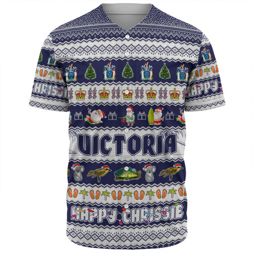 Victoria Christmas Custom Baseball Shirt - Happy Chrissie Ugly Style Baseball Shirt