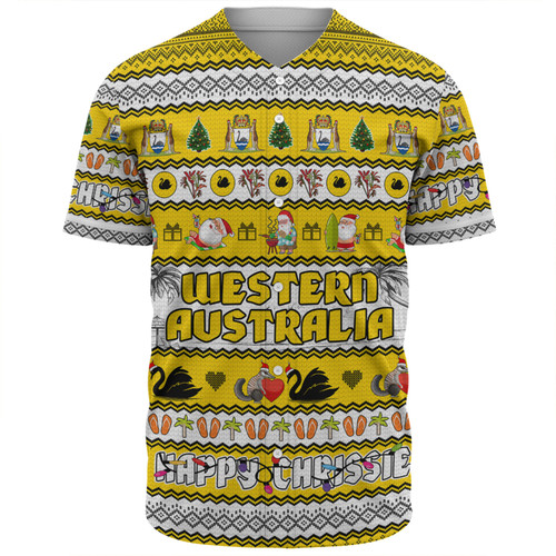 Western Australia Christmas Custom Baseball Shirt - Happy Chrissie Ugly Style Baseball Shirt