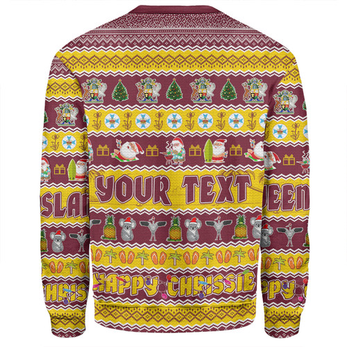 Queensland Christmas Custom Sweatshirt - Happy Chrissie Ugly Style Sweatshirt Queensland Christmas Custom Sweatshirt - Happy Chrissie Ugly Style Sweatshirt