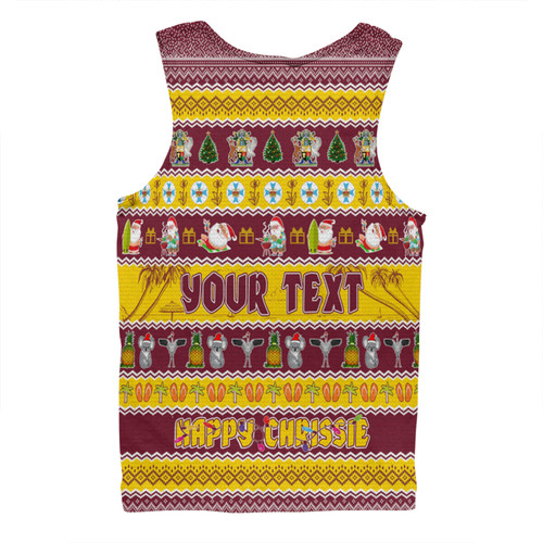 Queensland Christmas Custom Men Singlet - Happy Chrissie Ugly Style Men Singlet Queensland Christmas Custom Men Singlet - Happy Chrissie Ugly Style Men Singlet