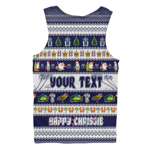 Victoria Christmas Custom Men Singlet - Happy Chrissie Ugly Style Men Singlet