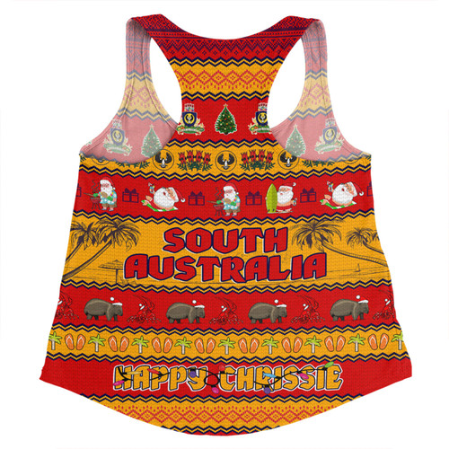 South Australia Christmas Custom Women Racerback Singlet - Happy Chrissie Ugly Style Women Racerback Singlet South Australia Christmas Custom Women Racerback Singlet - Happy Chrissie Ugly Style Women Racerback Singlet
