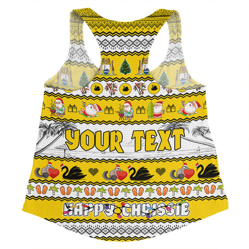 Western Australia Christmas Custom Women Racerback Singlet - Happy Chrissie Ugly Style Women Racerback Singlet Western Australia Christmas Custom Women Racerback Singlet - Happy Chrissie Ugly Style Women Racerback Singlet
