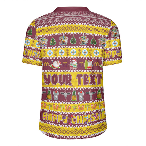 Queensland Christmas Custom Rugby Jersey - Happy Chrissie Ugly Style Rugby Jersey Queensland Christmas Custom Rugby Jersey - Happy Chrissie Ugly Style Rugby Jersey