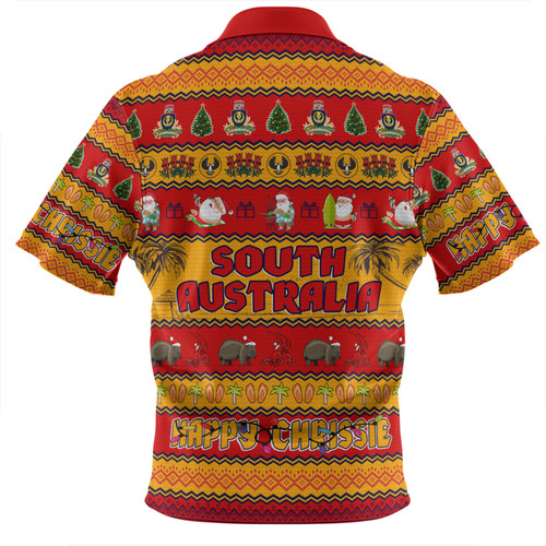 South Australia Christmas Custom Zip Polo Shirt - Happy Chrissie Ugly Style Zip Polo Shirt South Australia Christmas Custom Zip Polo Shirt - Happy Chrissie Ugly Style Zip Polo Shirt