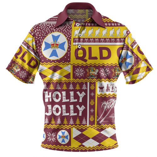 Queensland Christmas Polo Shirt - Holly Jolly Chrissie Polo Shirt