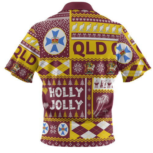 Queensland Christmas Polo Shirt - Holly Jolly Chrissie Polo Shirt Queensland Christmas Polo Shirt - Holly Jolly Chrissie Polo Shirt