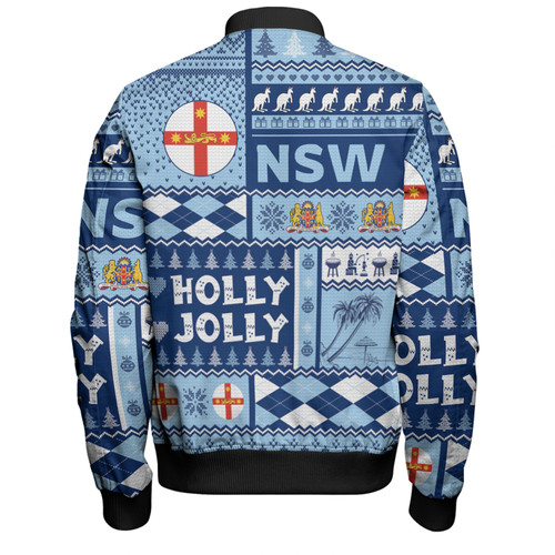 New South Wales Christmas Bomber Jacket - Holly Jolly Chrissie Bomber Jacket New South Wales Christmas Bomber Jacket - Holly Jolly Chrissie Bomber Jacket