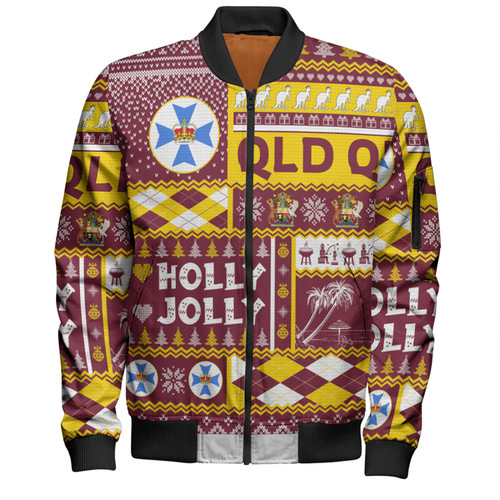 Queensland Christmas Bomber Jacket - Holly Jolly Chrissie Bomber Jacket