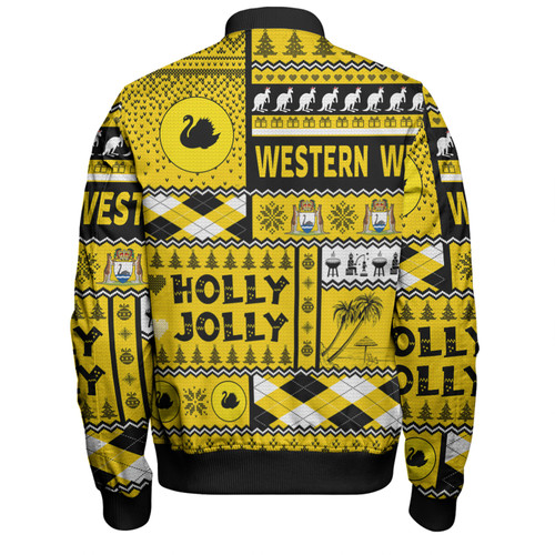 Western Australia Christmas Bomber Jacket - Holly Jolly Chrissie Bomber Jacket Western Australia Christmas Bomber Jacket - Holly Jolly Chrissie Bomber Jacket