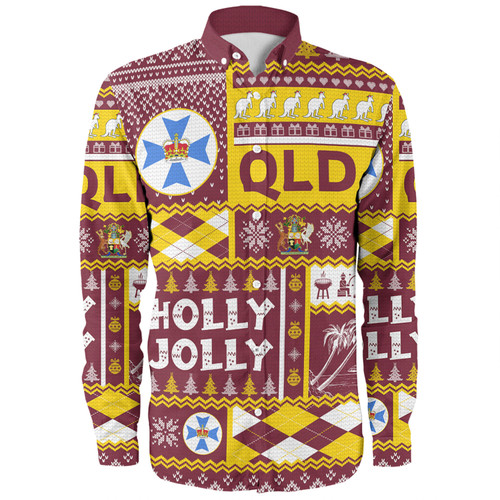 Queensland Christmas Long Sleeve Shirt - Holly Jolly Chrissie Long Sleeve Shirt