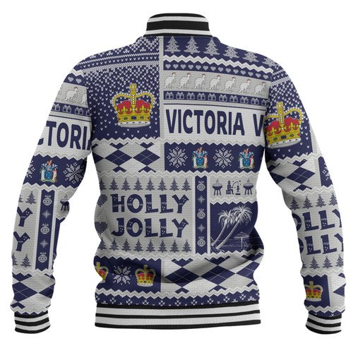Victoria Christmas Baseball Jacket - Holly Jolly Chrissie Baseball Jacket Victoria Christmas Baseball Jacket - Holly Jolly Chrissie Baseball Jacket