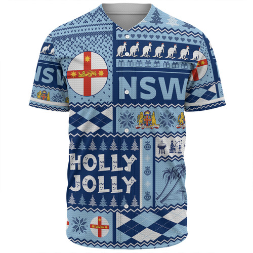 New South Wales Christmas Baseball Shirt - Holly Jolly Chrissie Baseball Shirt