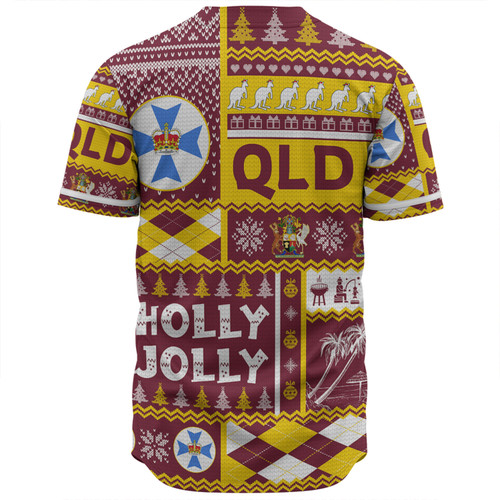 Queensland Christmas Baseball Shirt - Holly Jolly Chrissie Baseball Shirt Queensland Christmas Baseball Shirt - Holly Jolly Chrissie Baseball Shirt