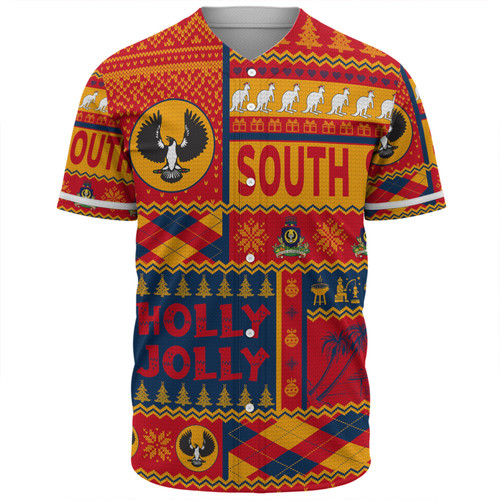 South Australia Christmas Baseball Shirt - Holly Jolly Chrissie Baseball Shirt