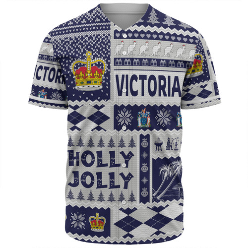 Victoria Christmas Baseball Shirt - Holly Jolly Chrissie Baseball Shirt