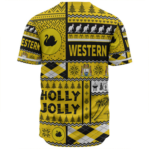 Western Australia Christmas Baseball Shirt - Holly Jolly Chrissie Baseball Shirt Western Australia Christmas Baseball Shirt - Holly Jolly Chrissie Baseball Shirt