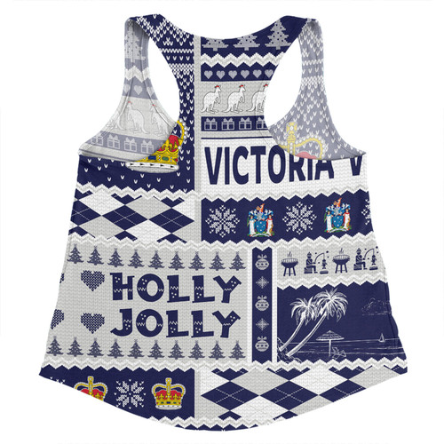 Victoria Christmas Women Racerback Singlet - Holly Jolly Chrissie Women Racerback Singlet Victoria Christmas Women Racerback Singlet - Holly Jolly Chrissie Women Racerback Singlet