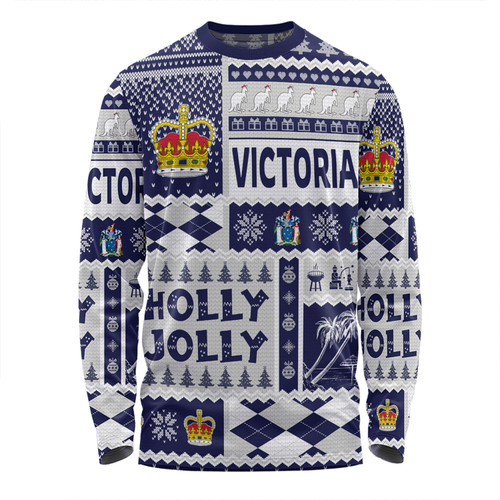 Victoria Christmas Long Sleeve T-shirt - Holly Jolly Chrissie Long Sleeve T-shirt