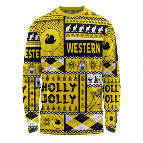 Western Australia Christmas Long Sleeve T-shirt - Holly Jolly Chrissie Long Sleeve T-shirt