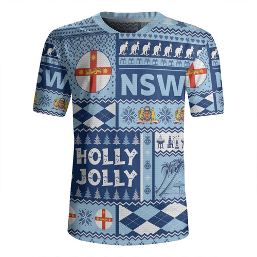 New South Wales Christmas Rugby Jersey - Holly Jolly Chrissie Rugby Jersey