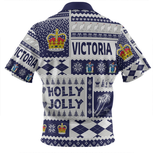Victoria Christmas Zip Polo Shirt - Holly Jolly Chrissie Zip Polo Shirt Victoria Christmas Zip Polo Shirt - Holly Jolly Chrissie Zip Polo Shirt