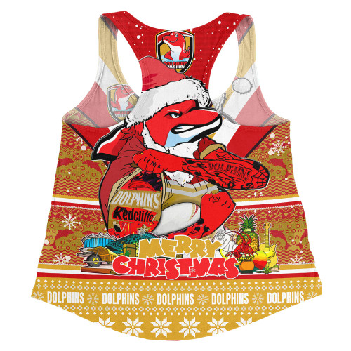 Redcliffe Dolphins Christmas Custom Women Racerback Singlet - Redcliffe Dolphins Santa Aussie Big Things Women Racerback Singlet Redcliffe Dolphins Christmas Custom Women Racerback Singlet - Redcliffe Dolphins Santa Aussie Big Things Women Racerback Singlet