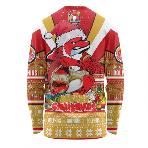 Redcliffe Dolphins Christmas Custom Long Sleeve T-shirt - Redcliffe Dolphins Santa Aussie Big Things Long Sleeve T-shirt Redcliffe Dolphins Christmas Custom Long Sleeve T-shirt - Redcliffe Dolphins Santa Aussie Big Things Long Sleeve T-shirt
