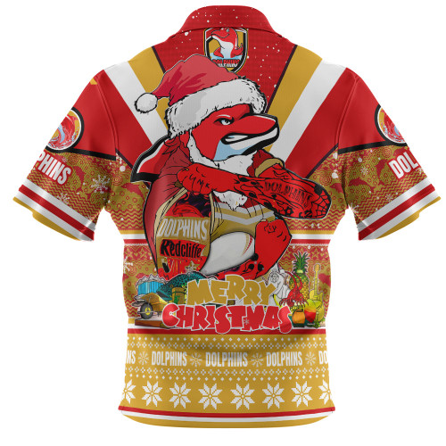 Redcliffe Dolphins Christmas Custom Zip Polo Shirt - Redcliffe Dolphins Santa Aussie Big Things Zip Polo Shirt Redcliffe Dolphins Christmas Custom Zip Polo Shirt - Redcliffe Dolphins Santa Aussie Big Things Zip Polo Shirt