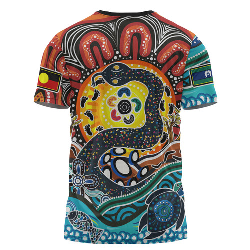 Australia Rainbow Serpent Aboriginal T-shirt - Dreamtime Rainbow Serpent T-shirt Australia Rainbow Serpent Aboriginal T-shirt - Dreamtime Rainbow Serpent T-shirt