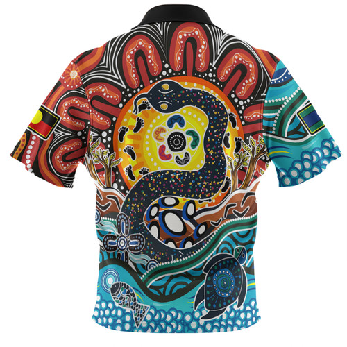 Australia Rainbow Serpent Aboriginal Hawaiian Shirt - Dreamtime Rainbow Serpent Hawaiian Shirt Australia Rainbow Serpent Aboriginal Hawaiian Shirt - Dreamtime Rainbow Serpent Hawaiian Shirt