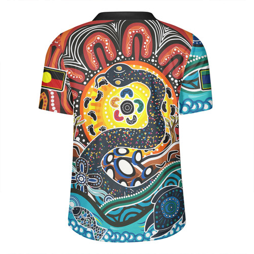 Australia Rainbow Serpent Aboriginal Rugby Jersey - Dreamtime Rainbow Serpent Rugby Jersey Australia Rainbow Serpent Aboriginal Rugby Jersey - Dreamtime Rainbow Serpent Rugby Jersey