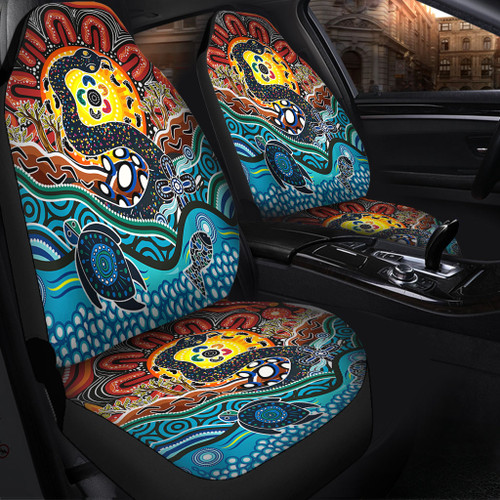 Australia Rainbow Serpent Aboriginal Car Seat Cover - Dreamtime Rainbow Serpent Car Seat Cover Australia Rainbow Serpent Aboriginal Car Seat Cover - Dreamtime Rainbow Serpent Car Seat Cover