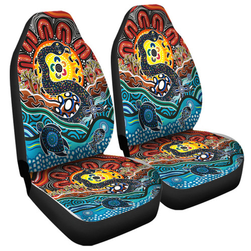 Australia Rainbow Serpent Aboriginal Car Seat Cover - Dreamtime Rainbow Serpent Car Seat Cover Australia Rainbow Serpent Aboriginal Car Seat Cover - Dreamtime Rainbow Serpent Car Seat Cover