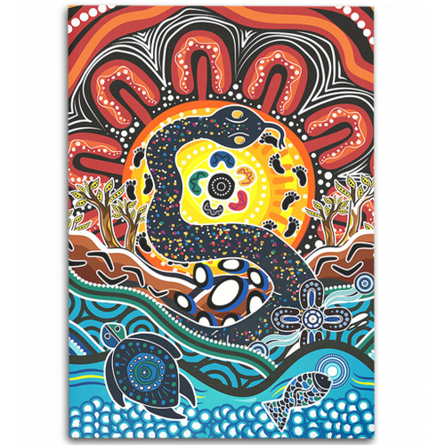 Australia Rainbow Serpent Aboriginal Area Rug - Dreamtime Rainbow Serpent Area Rug Australia Rainbow Serpent Aboriginal Area Rug - Dreamtime Rainbow Serpent Area Rug