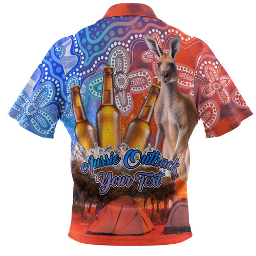 Australia Kangaroo Aboriginal Camping Custom Polo Shirt - Aussie Outback Camping with Beer Polo Shirt Australia Kangaroo Aboriginal Camping Custom Polo Shirt - Aussie Outback Camping with Beer Polo Shirt