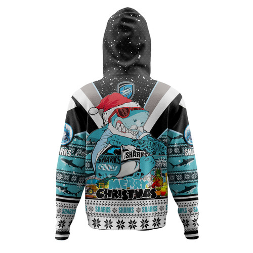 Cronulla-Sutherland Sharks Christmas Custom Hoodie - Sharks Santa Aussie Big Things Hoodie Cronulla-Sutherland Sharks Christmas Custom Hoodie - Sharks Santa Aussie Big Things Hoodie
