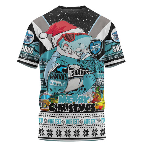 Cronulla-Sutherland Sharks Christmas Custom T-shirt - Sharks Santa Aussie Big Things T-shirt Cronulla-Sutherland Sharks Christmas Custom T-shirt - Sharks Santa Aussie Big Things T-shirt