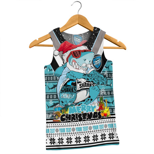 Cronulla-Sutherland Sharks Christmas Custom Men Singlet - Sharks Santa Aussie Big Things Men Singlet Cronulla-Sutherland Sharks Christmas Custom Men Singlet - Sharks Santa Aussie Big Things Men Singlet