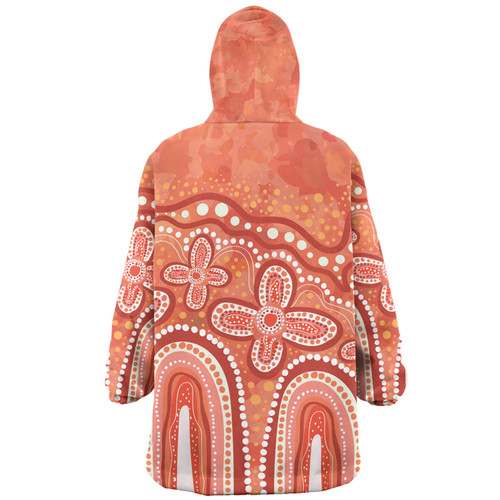 Australia Aboriginal Snug Hoodie - Dot painting illustration in Aboriginal style Orange Snug Hoodie Australia Aboriginal Snug Hoodie - Dot painting illustration in Aboriginal style Orange Snug Hoodie