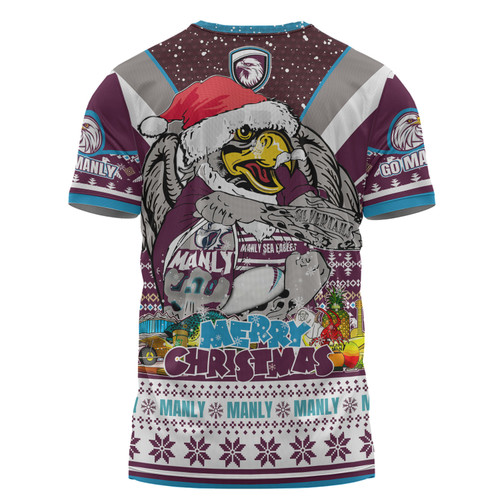 Manly Warringah Sea Eagles Christmas Custom T-shirt - Manly Santa Aussie Big Things T-shirt Manly Warringah Sea Eagles Christmas Custom T-shirt - Manly Santa Aussie Big Things T-shirt