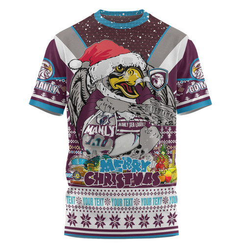 Manly Warringah Sea Eagles Christmas Custom T-shirt - Manly Santa Aussie Big Things T-shirt Manly Warringah Sea Eagles Christmas Custom T-shirt - Manly Santa Aussie Big Things T-shirt