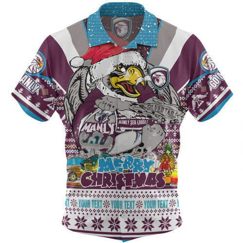 Manly Warringah Sea Eagles Christmas Custom Hawaiian Shirt - Manly Santa Aussie Big Things Hawaiian Shirt Manly Warringah Sea Eagles Christmas Custom Hawaiian Shirt - Manly Santa Aussie Big Things Hawaiian Shirt