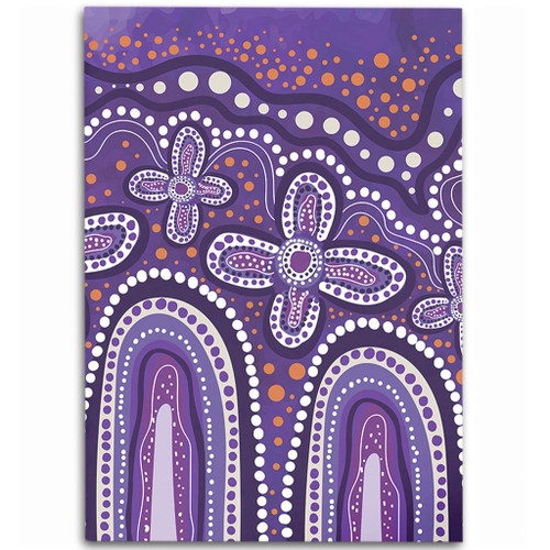 Australia Aboriginal Area Rug - Dot painting illustration in Aboriginal style Purple Area Rug Australia Aboriginal Area Rug - Dot painting illustration in Aboriginal style Purple Area Rug