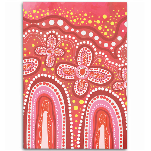 Australia Aboriginal Area Rug - Dot painting illustration in Aboriginal style Red Area Rug Australia Aboriginal Area Rug - Dot painting illustration in Aboriginal style Red Area Rug
