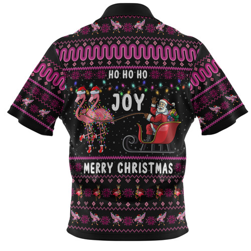 Australia Christmas Custom Polo Shirt - Aussie Christmas Pink Flamingo Santa Sleigh Polo Shirt Australia Christmas Custom Polo Shirt - Aussie Christmas Pink Flamingo Santa Sleigh Polo Shirt