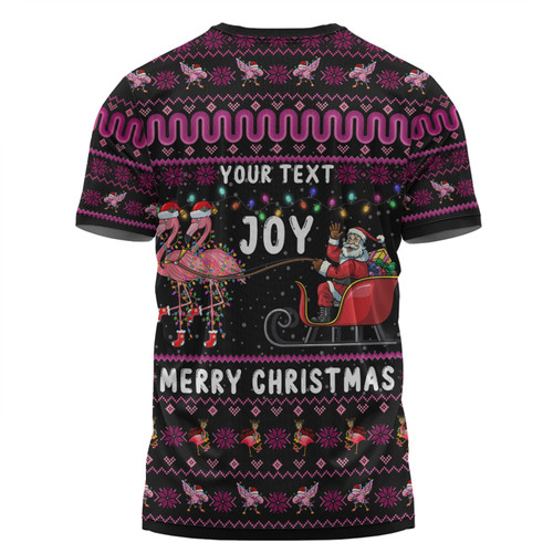 Australia Christmas Custom T-shirt - Aussie Christmas Pink Flamingo Santa Sleigh T-shirt Australia Christmas Custom T-shirt - Aussie Christmas Pink Flamingo Santa Sleigh T-shirt
