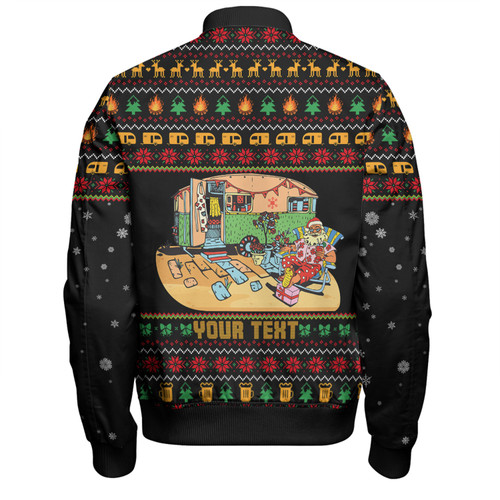 Australia Christmas Custom Bomber Jacket - Aussie Christmas Merry Campers Bomber Jacket Australia Christmas Custom Bomber Jacket - Aussie Christmas Merry Campers Bomber Jacket