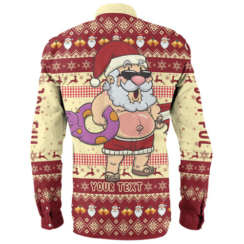 Australia Christmas Custom Long Sleeve Shirt - Aussie Christmas Santa Summer Vibes Long Sleeve Shirt Australia Christmas Custom Long Sleeve Shirt - Aussie Christmas Santa Summer Vibes Long Sleeve Shirt
